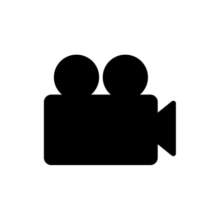 Video camera icon isolated on white background. Vector illustrationのイラスト素材
