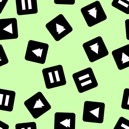 Seamless pattern with play button. Vector illustration