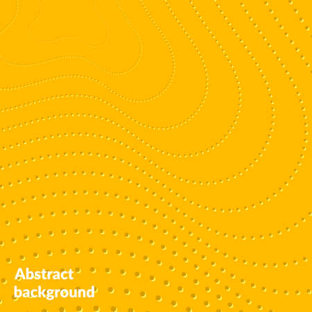 Abstract wavy lines on yellow background. Vector illustrationのイラスト素材