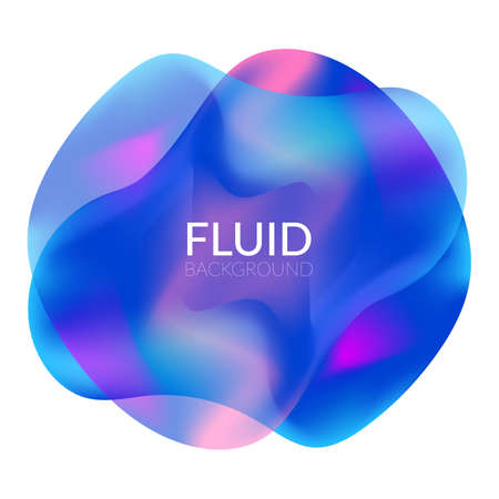 Abstract fluid lobjects on white background. Vector illustrationのイラスト素材