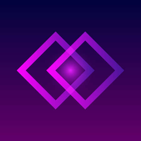 Abstract geometric shape on purple background. Vector illustrationのイラスト素材