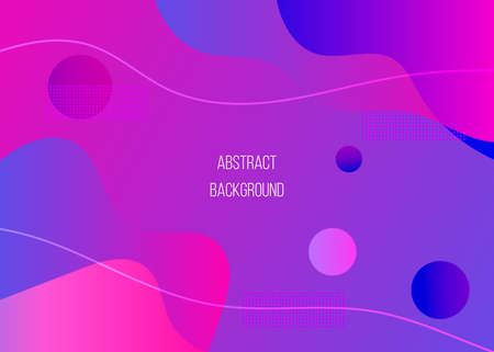 Colorful gradient shapes liquid abstract background. Vector Illustration