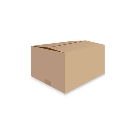 Delivery box isolated on white background. Vector illustrationのイラスト素材