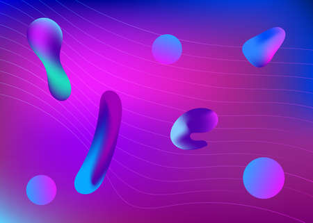 Colorful shapes liquid abstract background. Vector Illustration