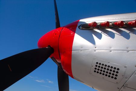 classic aircraft at airshowの写真素材