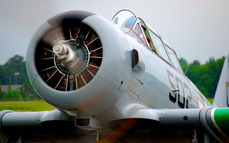 vintage military training aircraft