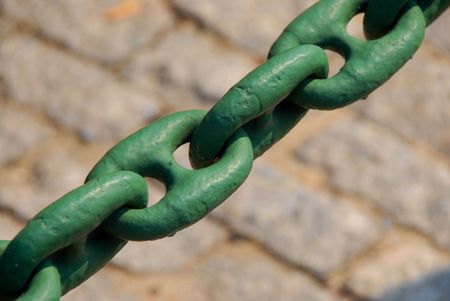 Heavy metal green chainの写真素材