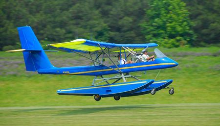 experimental aircraft in landing configuration