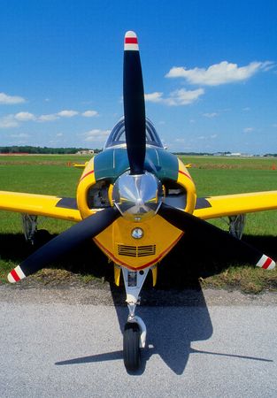 vintage military training aircraft