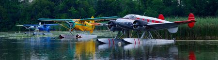 seaplane base on a traquil lake