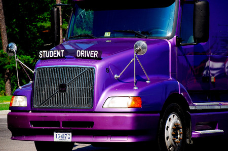 student driver training truckの写真素材