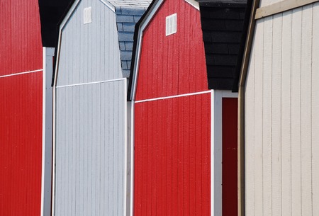colorful farm storage builingsの写真素材
