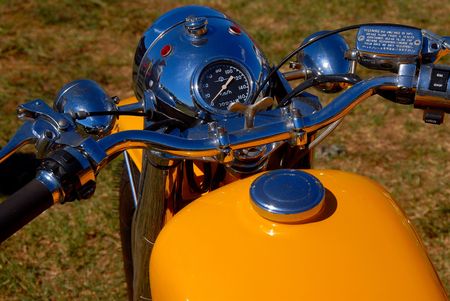 motorcyclye view from riding positionの写真素材