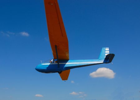 glider in flightの写真素材