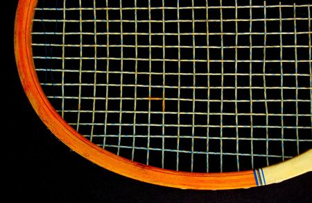 wood tennis racketの写真素材