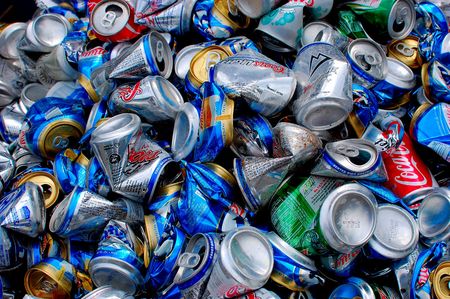 Aluminium cans at recycle facitily, Richmond, VA, May 23, 2010のeditorial素材