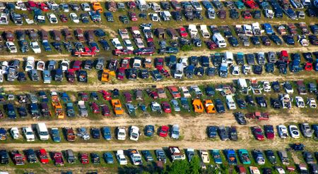 Petersburg, VA, salvage yard, aerial view, July 11, 2007のeditorial素材