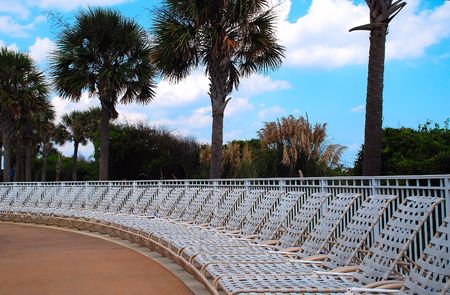 poolside chairsの写真素材