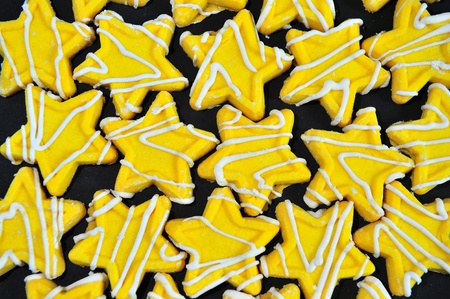 star shaped lemon cookiesの写真素材