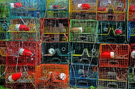 crab cagesの写真素材