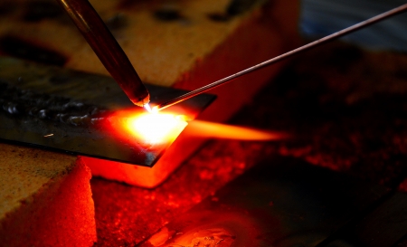closeup of welding