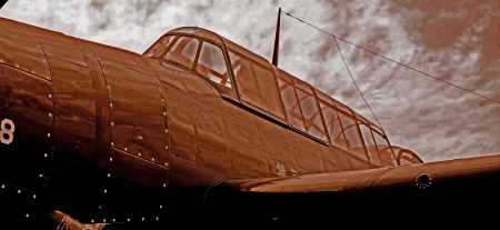 vintage military aircraftの写真素材