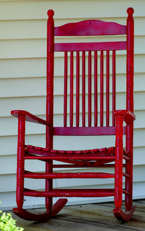 red rocking chairの写真素材