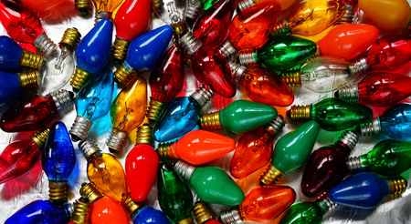 colorful light bulbsの写真素材