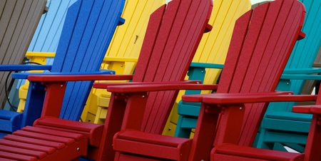 Colorful chairsの写真素材