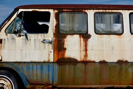 Rusted delivery vanの写真素材