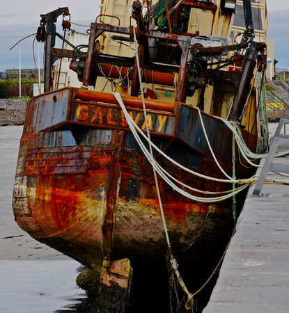 derelict fishing boatのeditorial素材