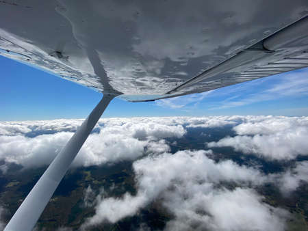 View of clouds from a light aircraftの写真素材