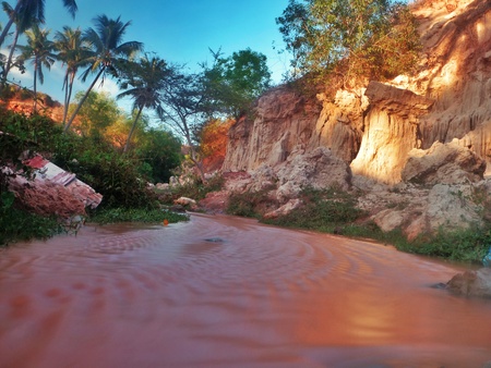 Pink streamの写真素材