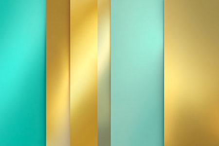 abstract color background with yellow, green and blue stripes. 3d renderingの素材