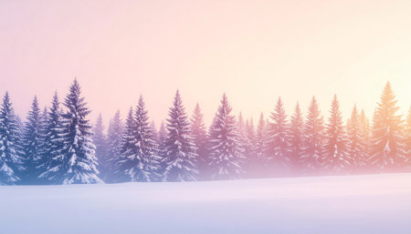 Beautiful winter landscape with snow covered trees ( Filtered image processed vintage effect. )の素材