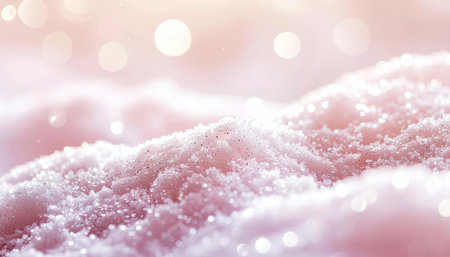 Snowflakes on a soft bokeh background. Christmas backgroundの素材