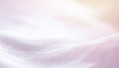 Soft focus on white fabric cloth texture background with copy space for text or image.の素材