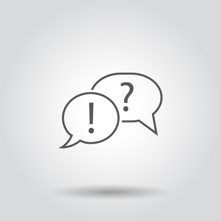 Question and answer conversation iconのイラスト素材