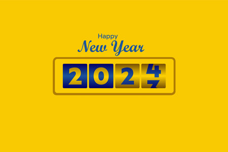 yellow and blue background new year vector