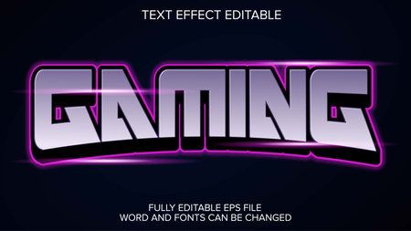 gaming text effect, comic style editable text effect, vectorのイラスト素材