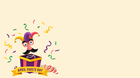 Happy rooster with a gift box and confetti. Vector illustration.のイラスト素材