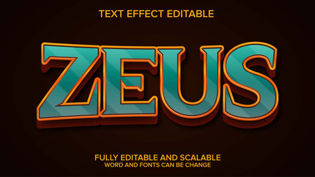 Editable text effect - Zeejos 3d style text effectのイラスト素材