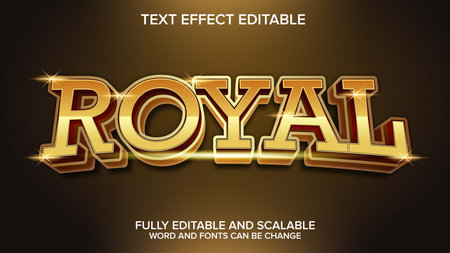 Editable text effect - Royal text style. Graphic concept for your designのイラスト素材