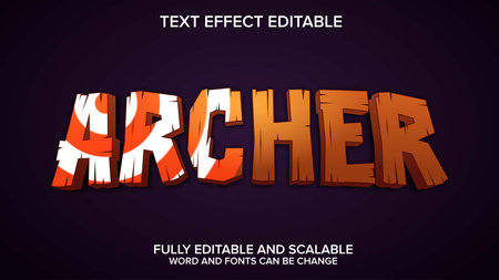 Editable text effect - Archeer 3d style text effectのイラスト素材