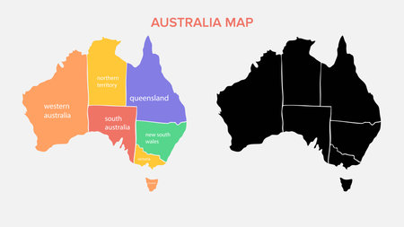 australia country map background vectorのイラスト素材