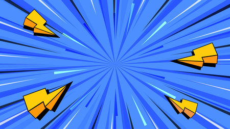 comic zoom blue cartoon backgroundのイラスト素材