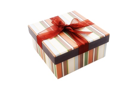 Gift box with ribbonの写真素材