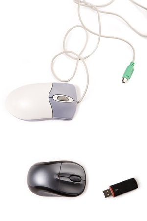 New and old computer mouseの写真素材