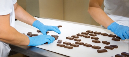 Production line cakesの写真素材