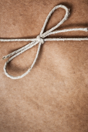 Brown paper parcel with copy spaceの写真素材